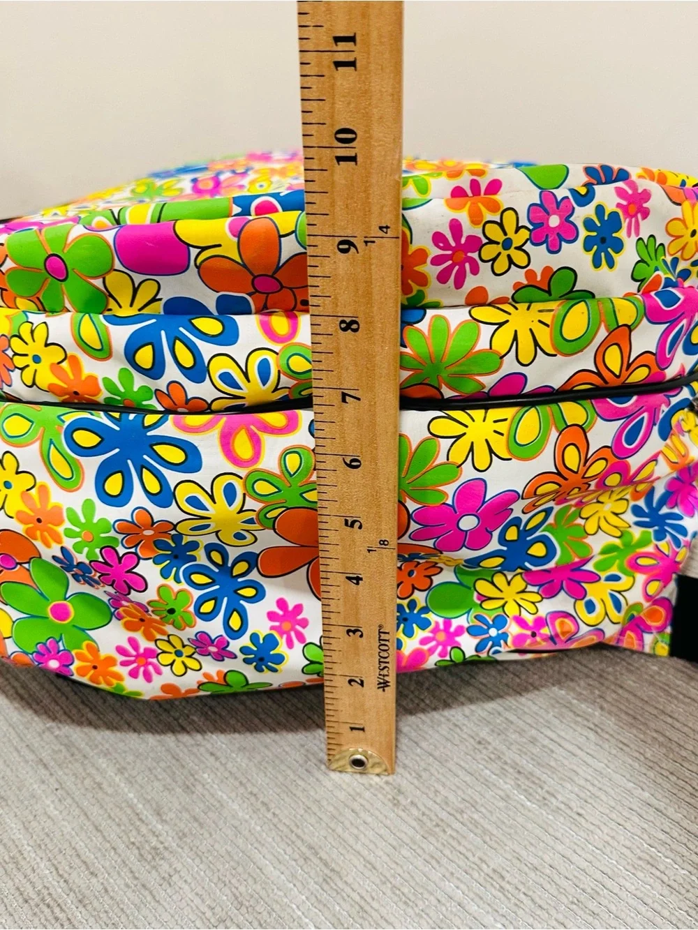 Jetpac Life Is Tennis Backpack Sling Bag 70s Neon Flower Power Lynne Tauchen